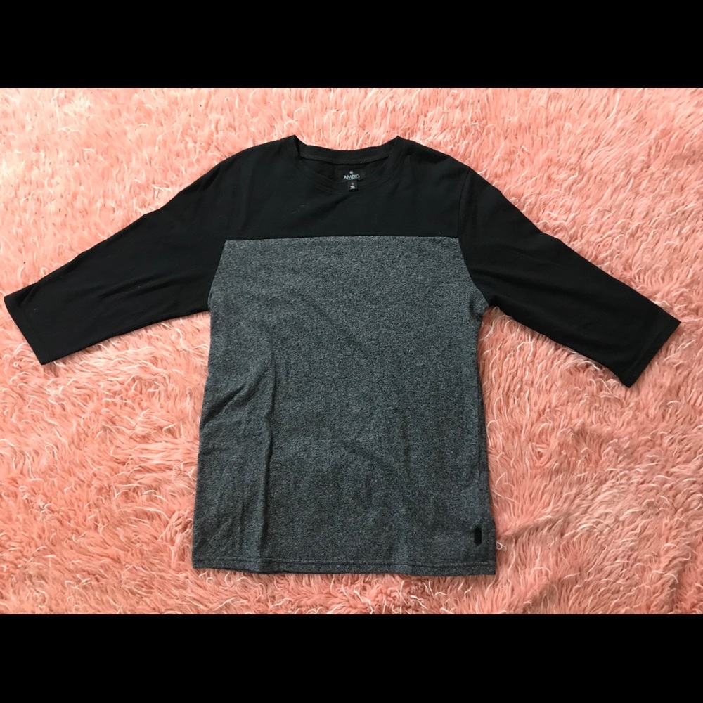 Ambig clothing- 3/4 sleeve mens quasi baseball tee